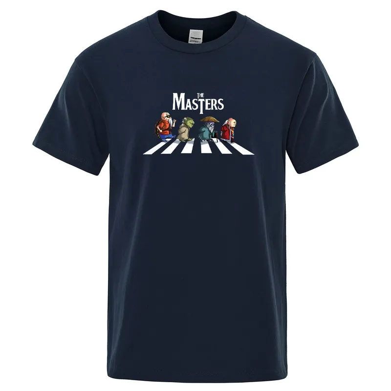 Japanse anime mannen tops grappig Harajuku streetwear korte mouw heren T -shirt Summer Cotton t The Masters Print T -shirt 220608