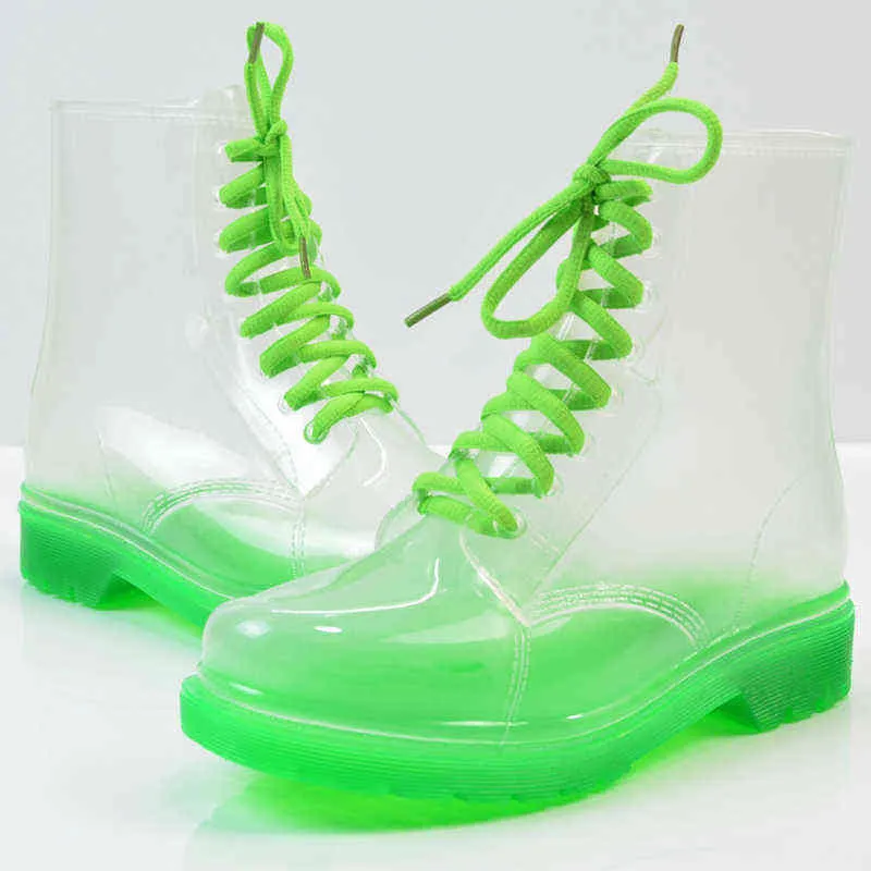 Bootsjelly sapatos botas de chuva senhoras sapatos femininos moda feminina botas transparentes sapatos de água à prova dwaterproof água sapato beautyfeet g220813