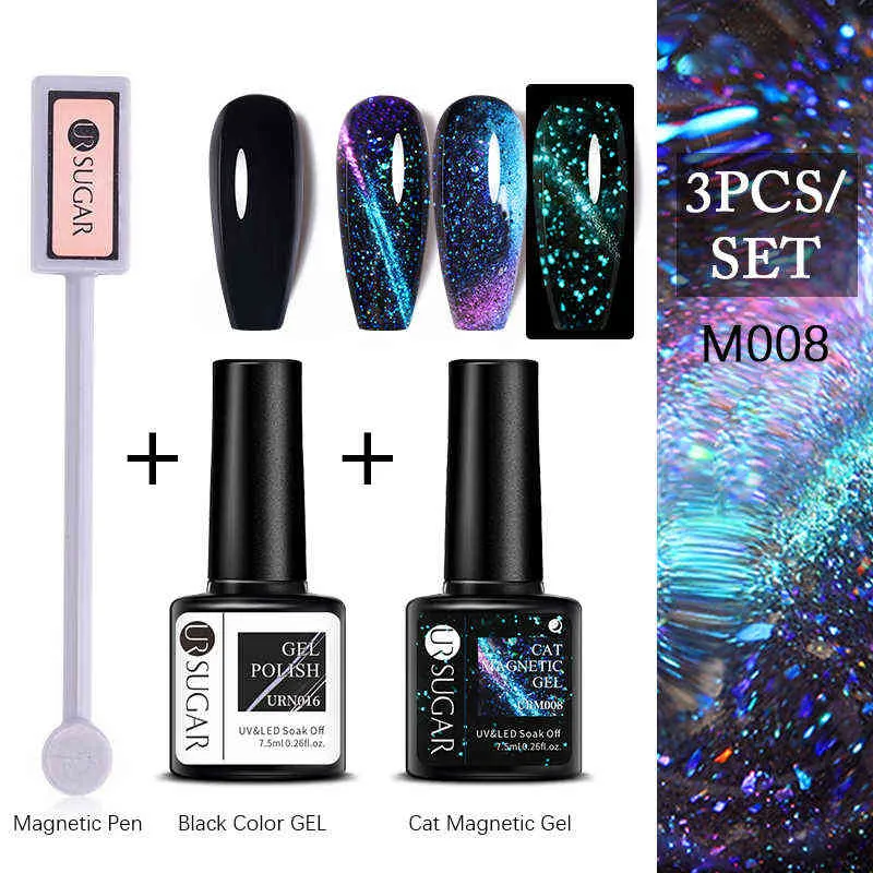 NXY Nail Gel Luminous Cat Juego de esmalte magnético con imán Stick Glitter Barniz Soak Off Uv Led Lacas 0328