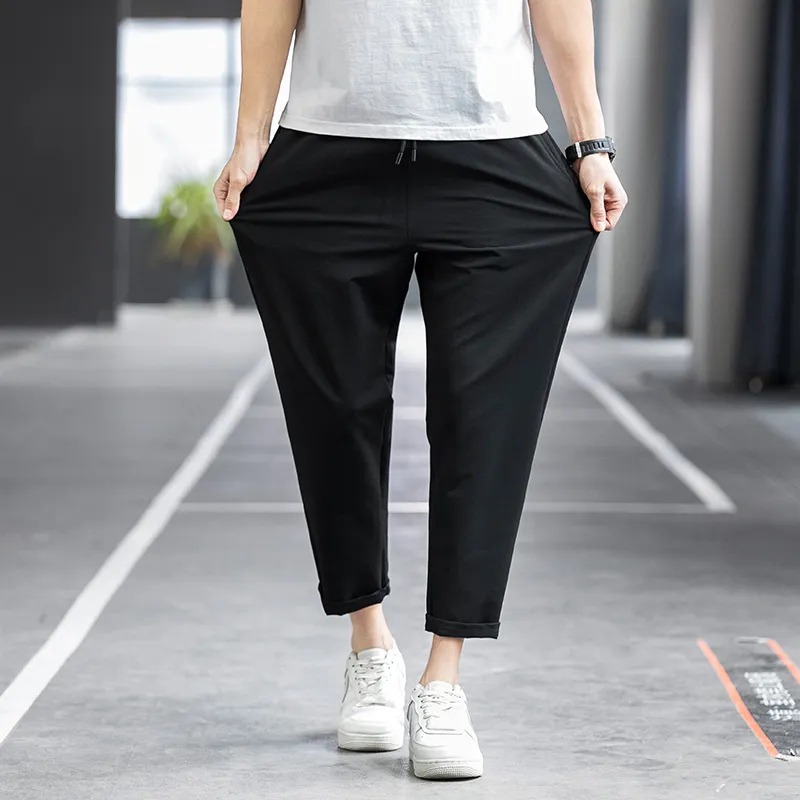 Men's Summer Spring Casual Fashion Quick Dry Breathable Solid color Pants Male Lightweight Street Fitness Joggers Trousers 220330