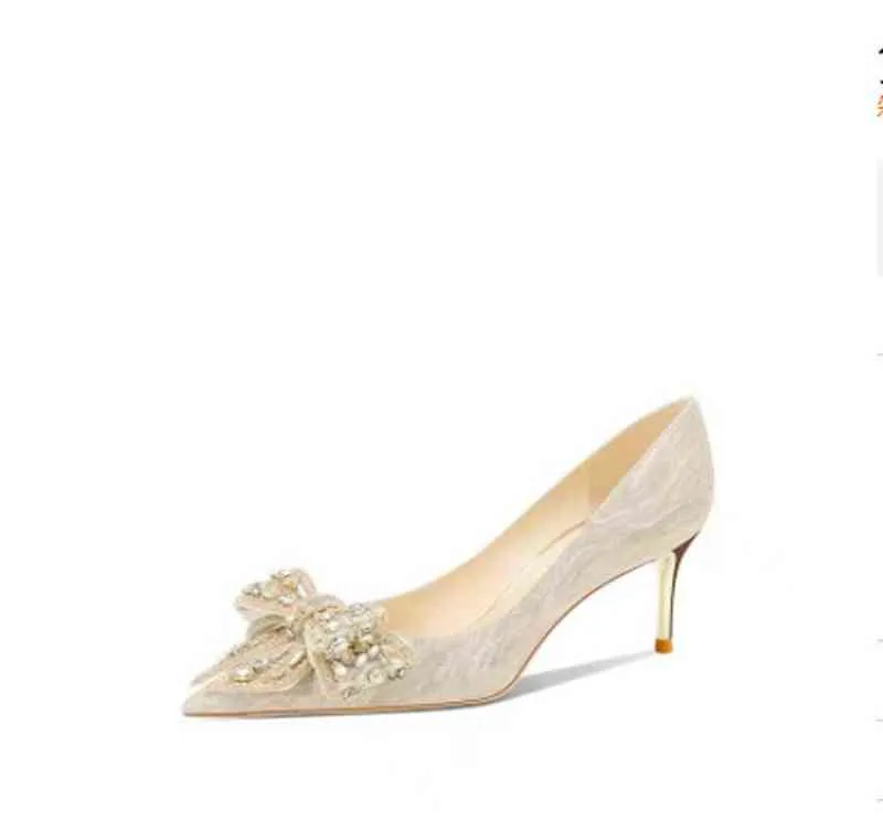 Обувь невеста главная свадебная обувь женская шпилька 2022 Новые высокие каблуки