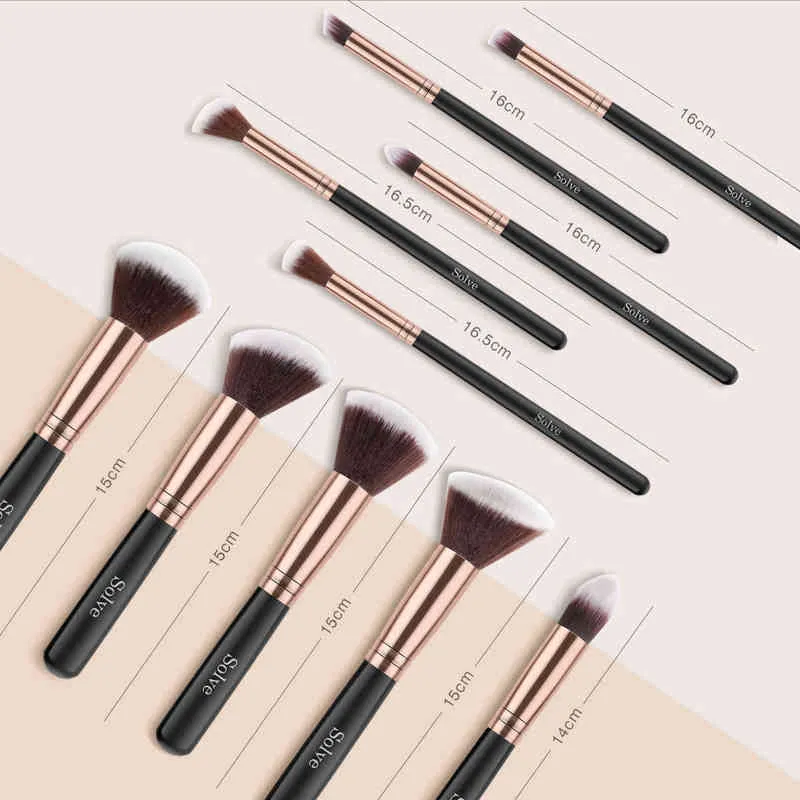 NXY Makeup Brushes Pro Black Brush Set Premium Soft Hair Beauty Cosmetic Foundation Powder Blending Tool 0406