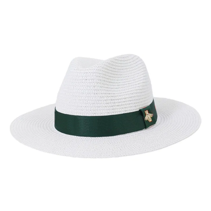 Modeontwerper Panamahoed voor mannen en vrouwen Effen kleur strohoeden Jazz cap Top caps Hoge kwaliteit Fishermans Hat214k