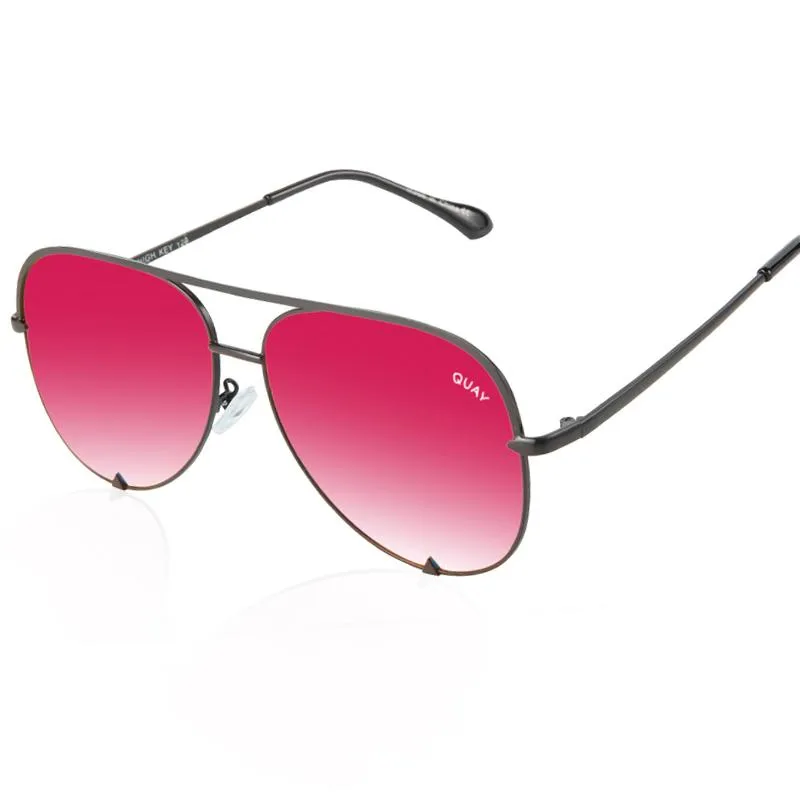 Sunglasses HIGH KEY Pilot Women Fashion Quay Brand Design Traveling Sun Glasses For Gradient Lasies Eyewear Female Mujer281F