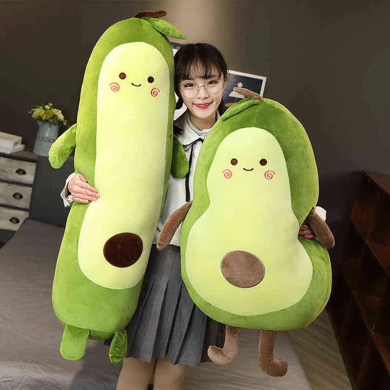 CM Cute Simulation Avocado Cuddle Soft Fruit Cushion gevulde cartoon sofa kinderen meisjes verjaardagscadeau J220704