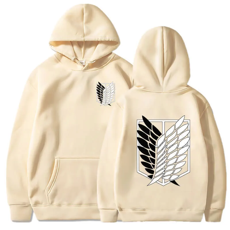 Sweats à capuche pour hommes Sweatshirts Attack On Titan Sweat à capuche Anime japonais Hingeki No Kyojin Sweat-shirt graphique Pull décontracté à capuche Streetwear Tops Unisexe 220829