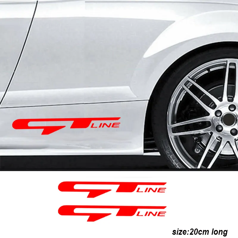 2 Stuks Auto Sticker Voor Kia Gt GTline Rio Xline Sportage R Stinger Venga Ceed Sorento Picanto Stonic Morning4057113