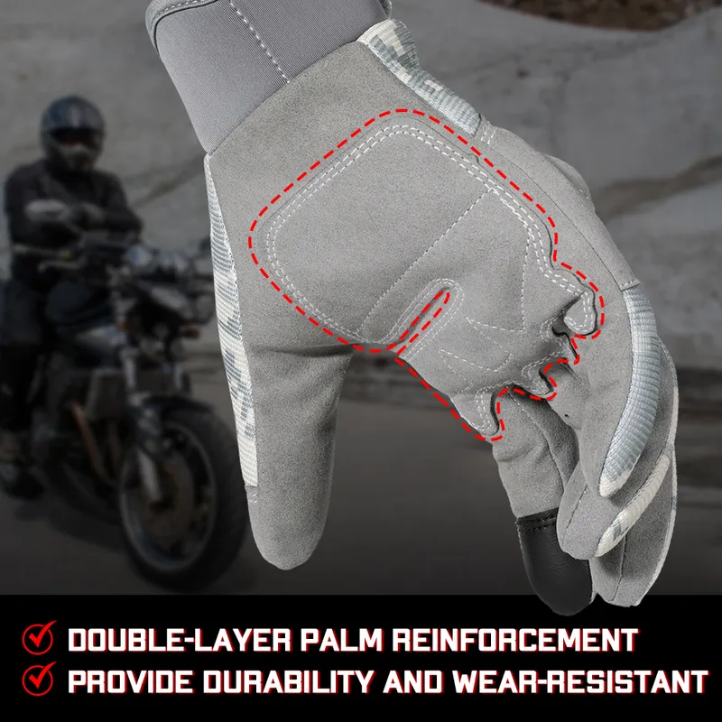 ACU Camouflage Touchscreen Motorrad Hard Knuckle Vollfinger-Handschuhe Moto Motorrad Biker Motocross Reiten Schutzausrüstung Männer CX220518