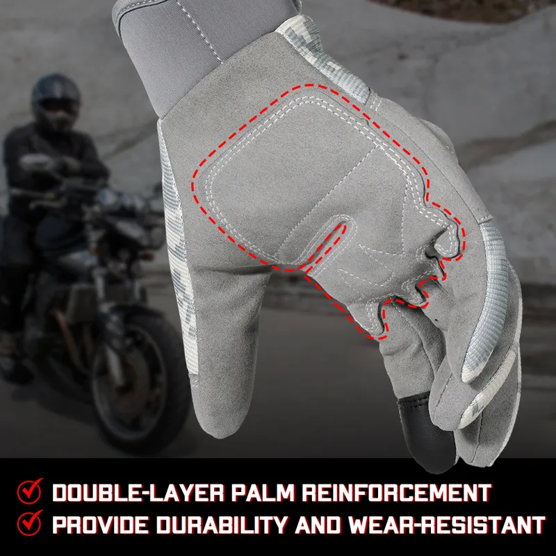 ACU Camuflage Screen Motorcycle Motorcycle Hard Kuckle Pełny palec Rękawice motocyklowe motocyklowy motocykl motocross jazda na sprzęcie ochronnym Men CX220518