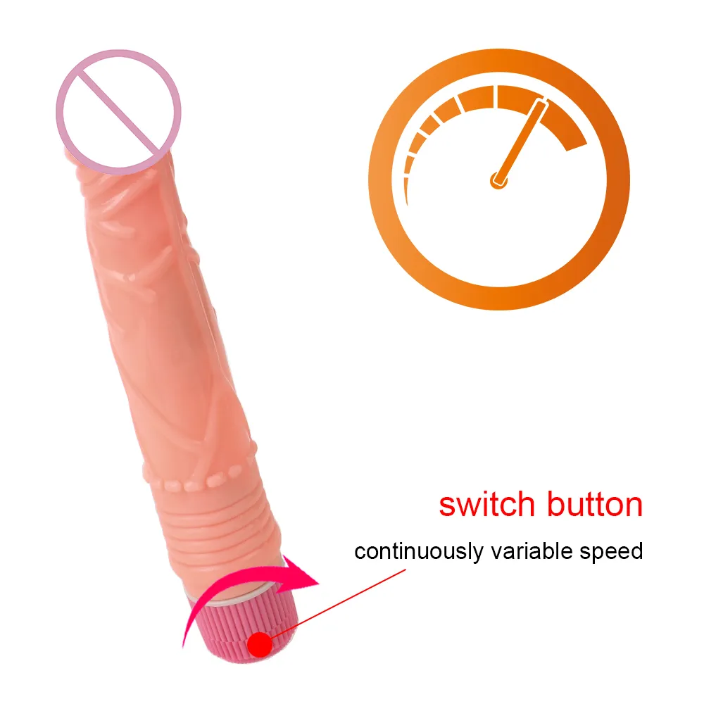 20-24cm Real Penis Vibrator Spikes Dildos for Women Anal Plug Vagina Massager Masturbator Female sexy Toys Adults Products Erotic