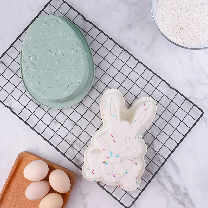 DIY Easter Rabbit Cake Silicone Mold Dessert Pudding Baking Forms Harts Baking Tools for Cakes