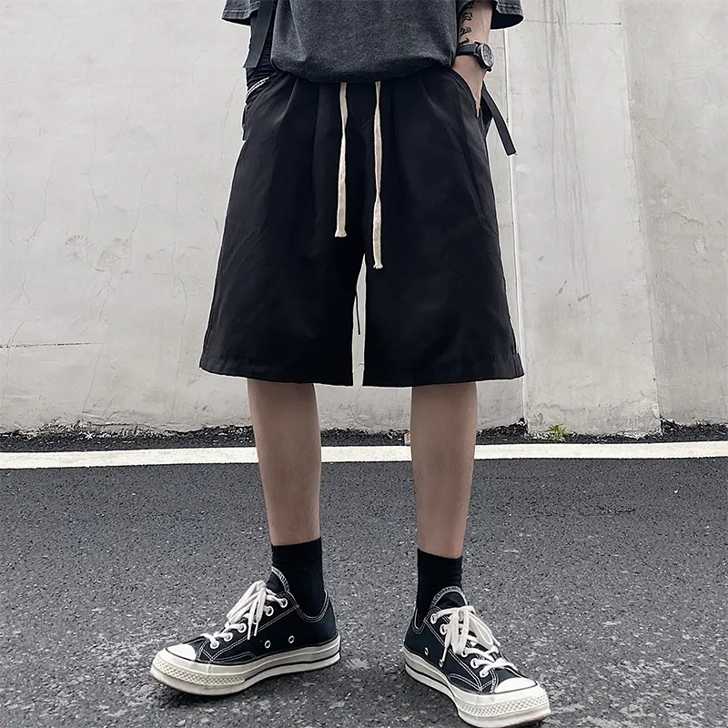 Pantalones cortos hombres ed casual unisex parejas chic diario alto calle corta coreana verano hiphop streetwear retro 220602
