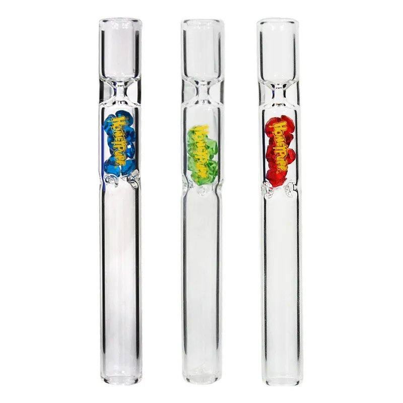 Ensemble de tuyaux de tabac portables en verre à haute teneur en Borosilicate, avec pointe de filtre en diamant, mallette de rangement en métal, petite brosse de poche