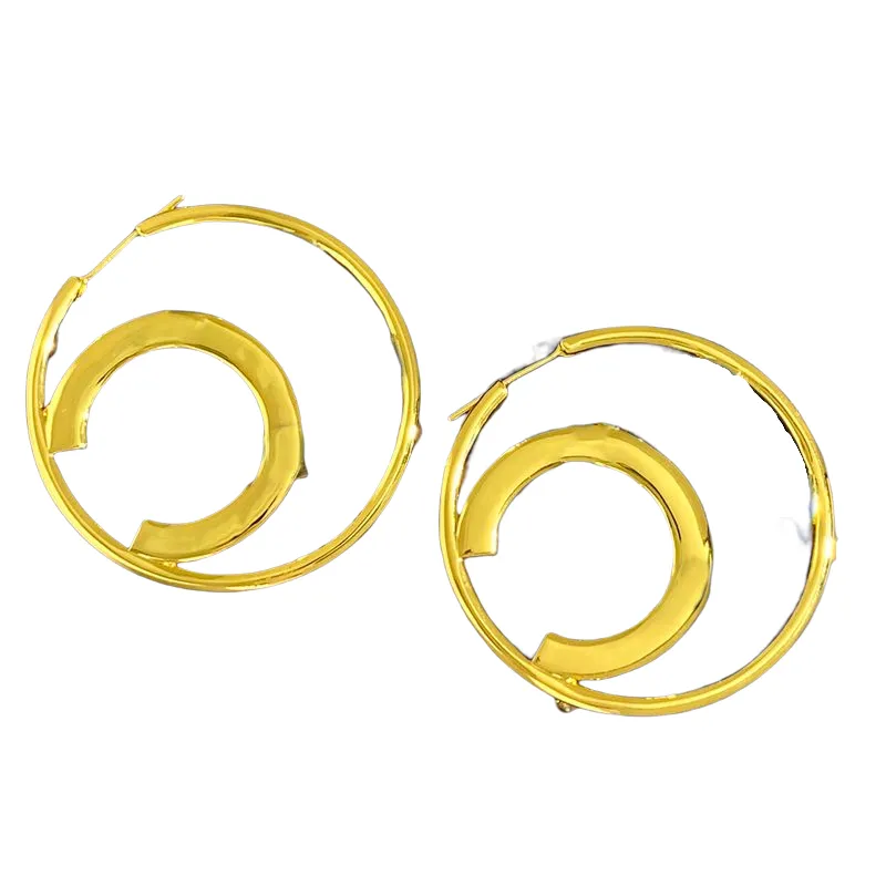 Gold Hoop Earrings Designers Jewelry 5cm Stud Earrings C Earring With Box309y