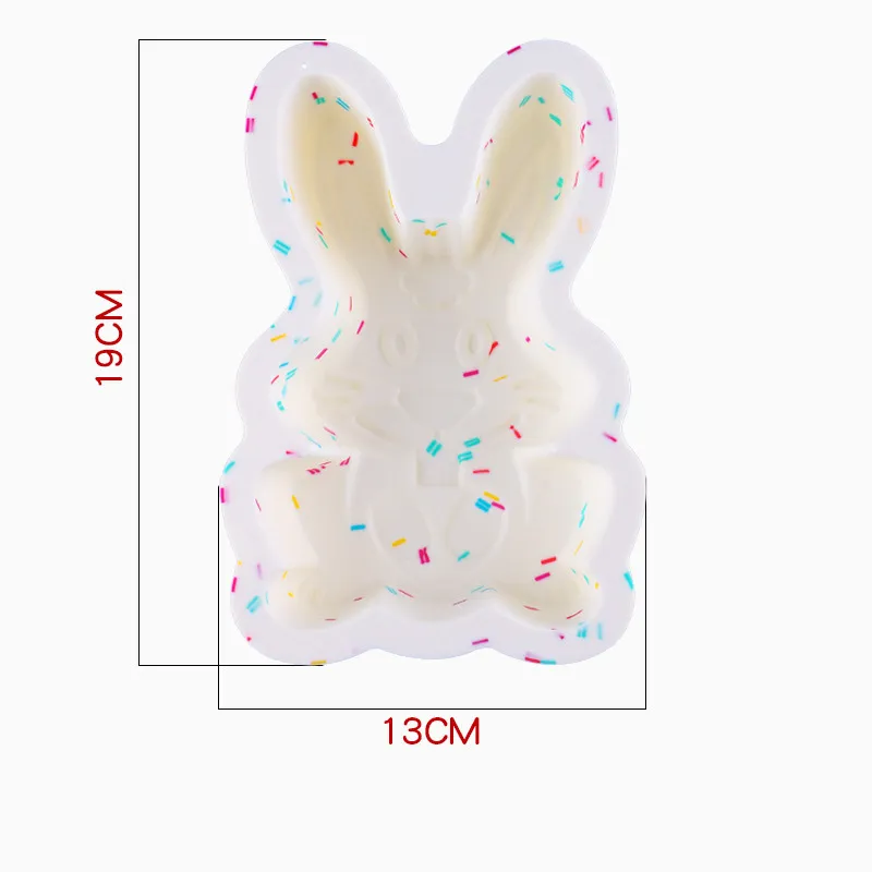 DIY Easter Rabbit Cake Silicone Mold Dessert Pudding Baking Forms Harts Baking Tools for Cakes