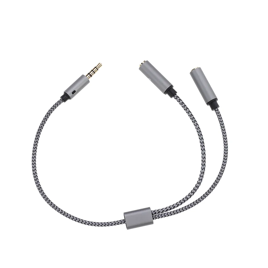 1 mężczyzna do 2 kobiety 3,5 mm Aux Mic y Rozdzielacz kabel słuchawek Adapter Adapter