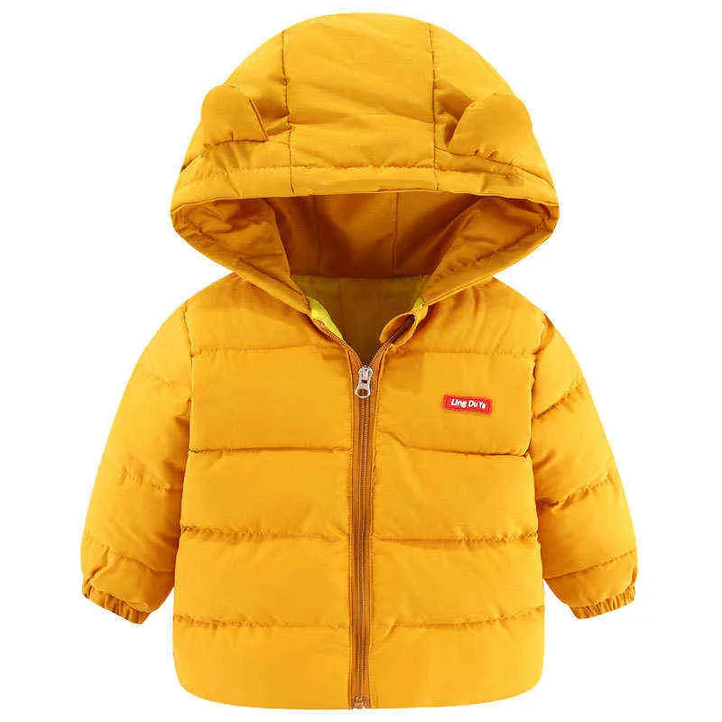 Dziewczyny Down Jackets Boys Owezyjna odzież 1-6 lat Autumn Baby Dziewczynki Kurtka chłopiec z kapturem Zima Zimowa Dzieci Kurtki J220718