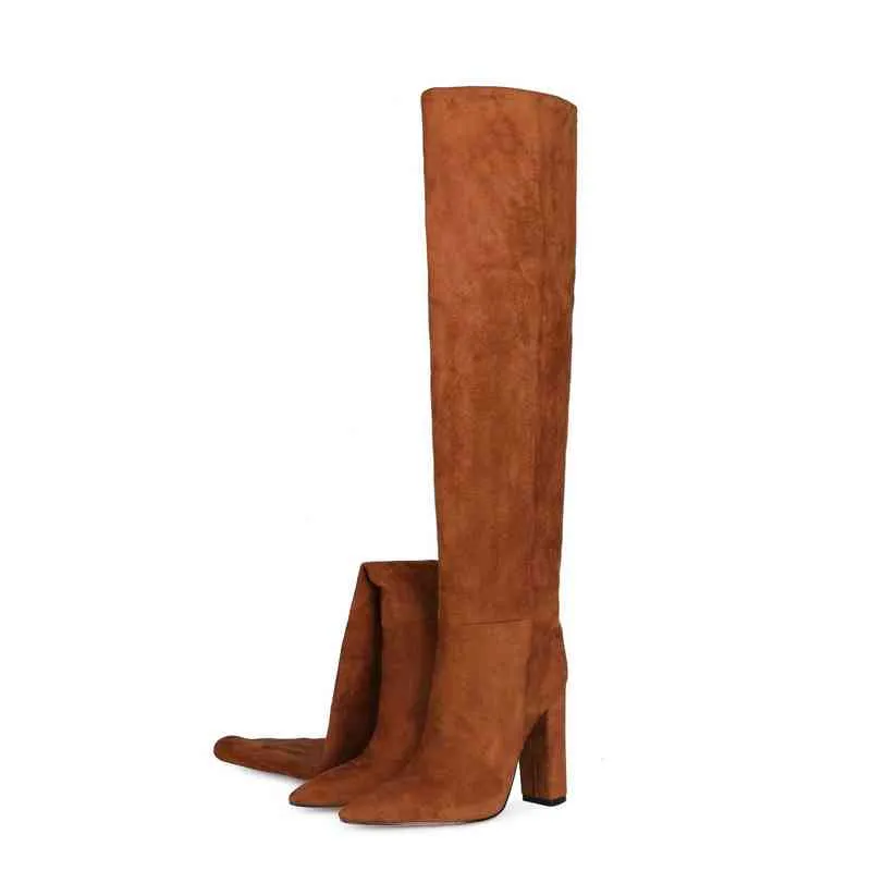 Boots Super Soft Suede Knee Length Sleeve Stacking Can Be Added to a Single Lining 220722