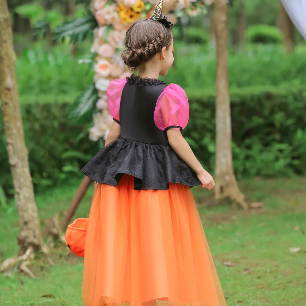 2022 Halloween Costume Party 14 Years Old Girl Evening Dress Children's Day Cosplay Kids Wear FS7810