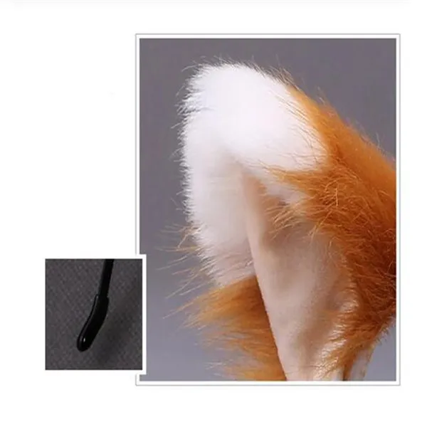 Lolita Cosplay Cat Ears Opaska na głowę Anime Dance Party Costume Wolf Fox Uch Plush Hairband Girls Kawaii Hair Akcesoria Props GC1529271H