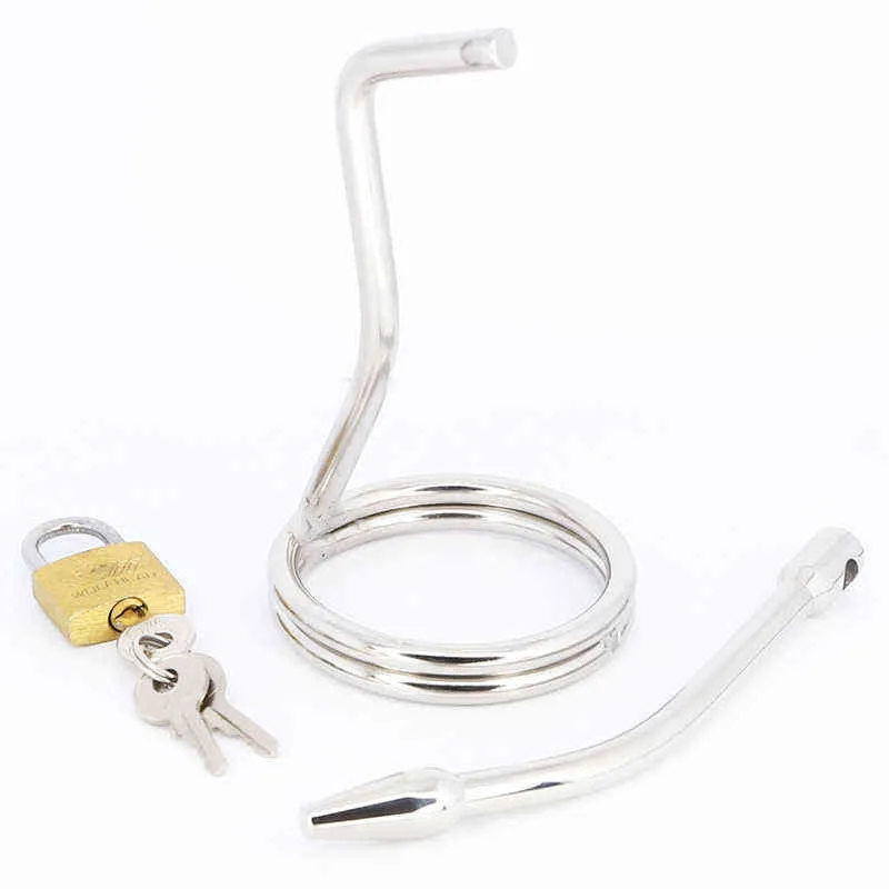 NXY Chastity Device New Bird Cage Stainless Steel Lock Metal Adult Toy Articles Men's Line Hollow 0416