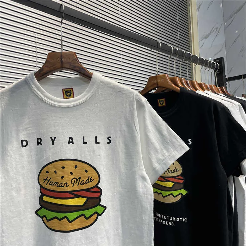 T-shirty męskie dobrej jakości Made Humburger Fashion T-shirt Mężczyźni 1 1 Human Made Kobiety z krótkim rękawem HARAJUKU TEE MĘŻCZYZN