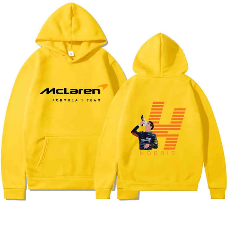 F1 McLaren Team Racing Fans Mens Hoodies Winter Formula One Racer Lando Norris Hoodie Team Men/Women Oversized Hoodies Clothing