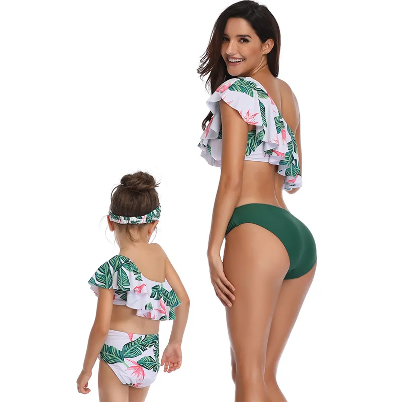 Badeanzüge für Mutter und Tochter, Blumenmuster, Badebekleidung für Mama und ich, Bikini, passende Familienkleidung, Familienlook, Badeanzug für Mutter und Tochter, 220426