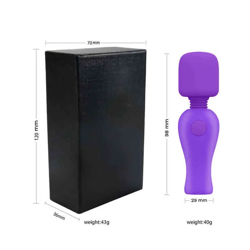 NXY Vibratoren Erwachsene Produkte Lade Mini Starker Schock Kleiner Av Massage Vibrator Damen 220629