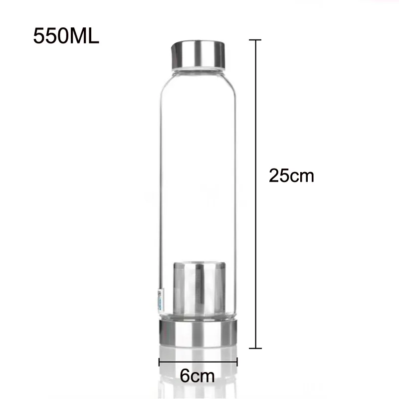 UPORS 550ML عالية مقاومة درجات الحرارة الزجاج زجاجة المياه الرياضية مع infuser الشاي + حقيبة واقية 220329