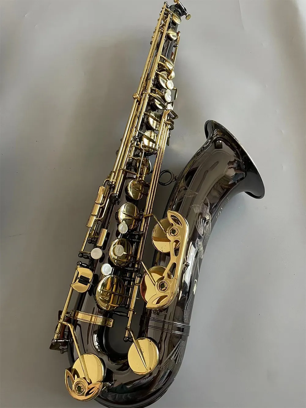 Black gold B-key professional tenor saxophone black nickel gold material professional-grade tone Tenor sax jazz instrument