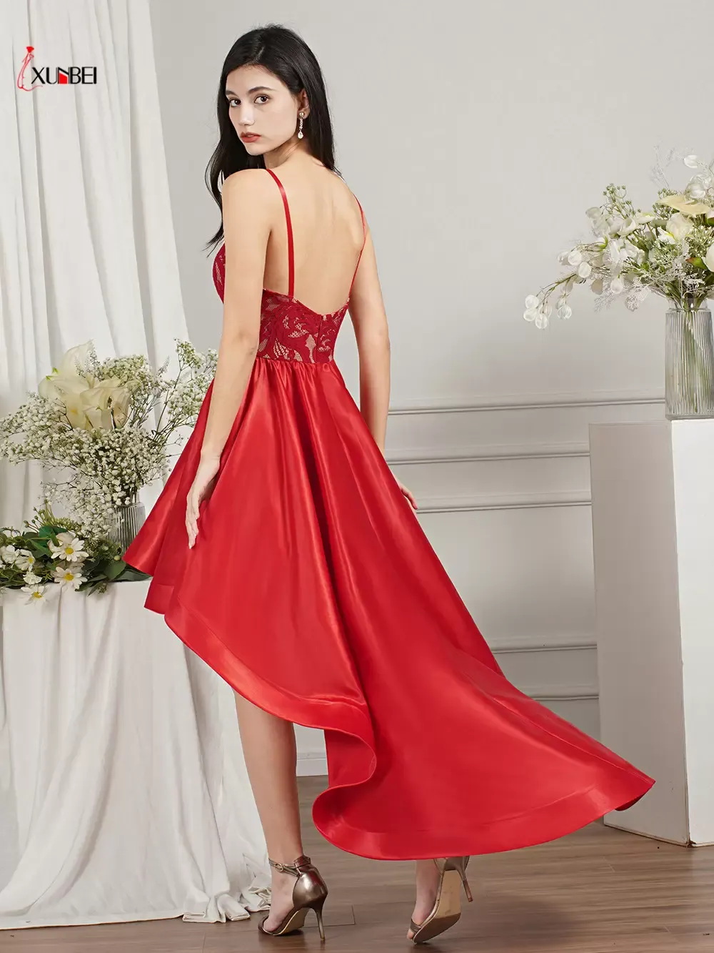 Short Cocktail Dresses 2022 Spaghetti Straps Sweetheart Neck Formal Party Backless Prom Gowns Satin Robe Evening Dresses CPS3001 C0329