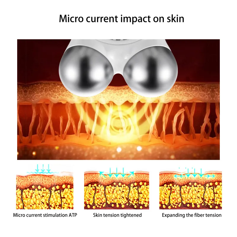 Mikroelektryczny prąd w obróbce twarzy narzędzia do pielęgnacji skóry napinanie spa Usuń marszczenie tonujące urządzenie masażer 220428