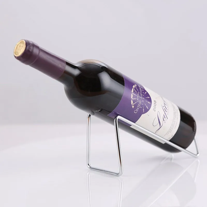 Casier à vin en acier inoxydable porte-bouteille rouge support de support de barre en verre affichage décoration de la maison 220509