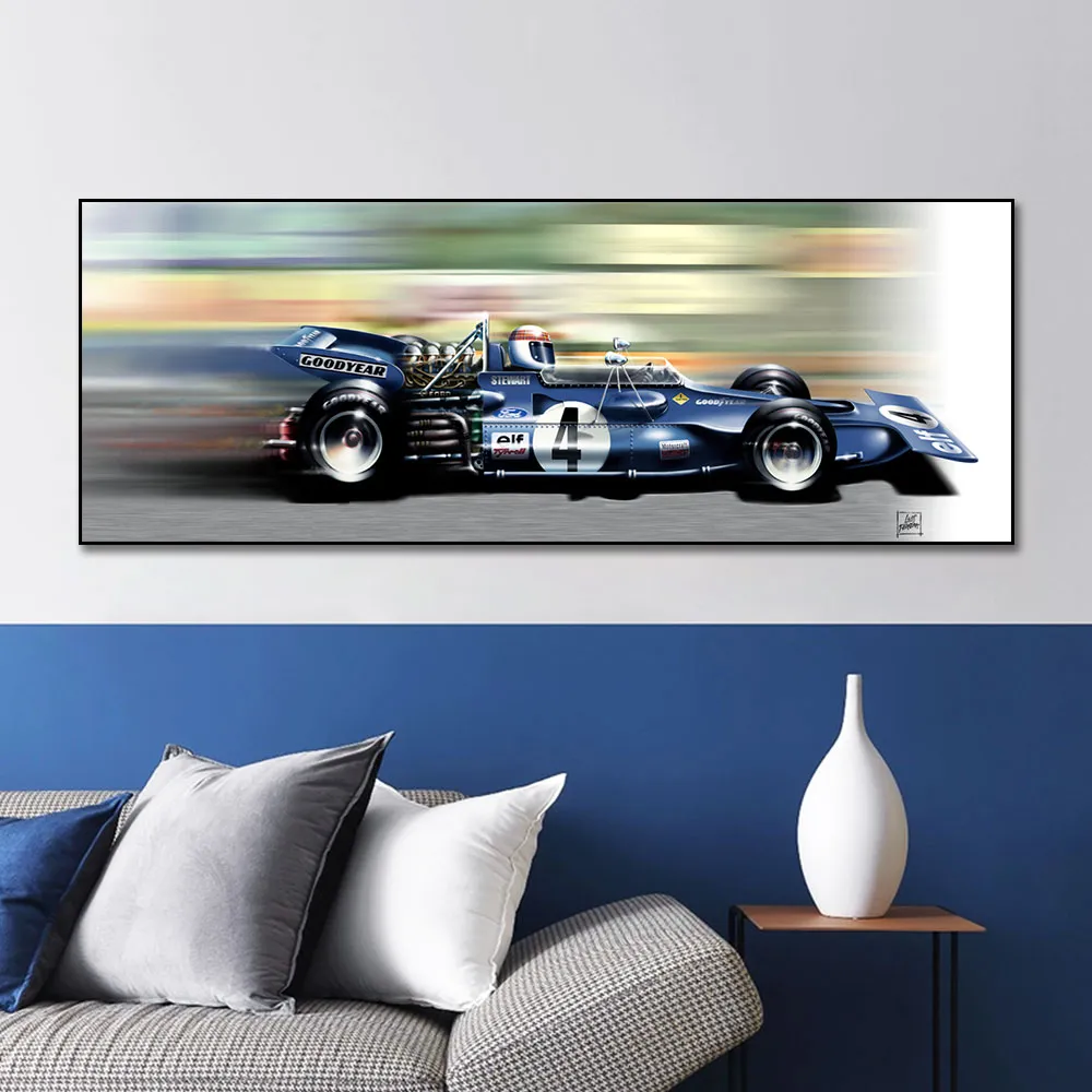 24 heures de Le Mans F1 voiture affiches impression sur toile peinture scandinave mur Art photo pour salon décor à la maison sans cadre