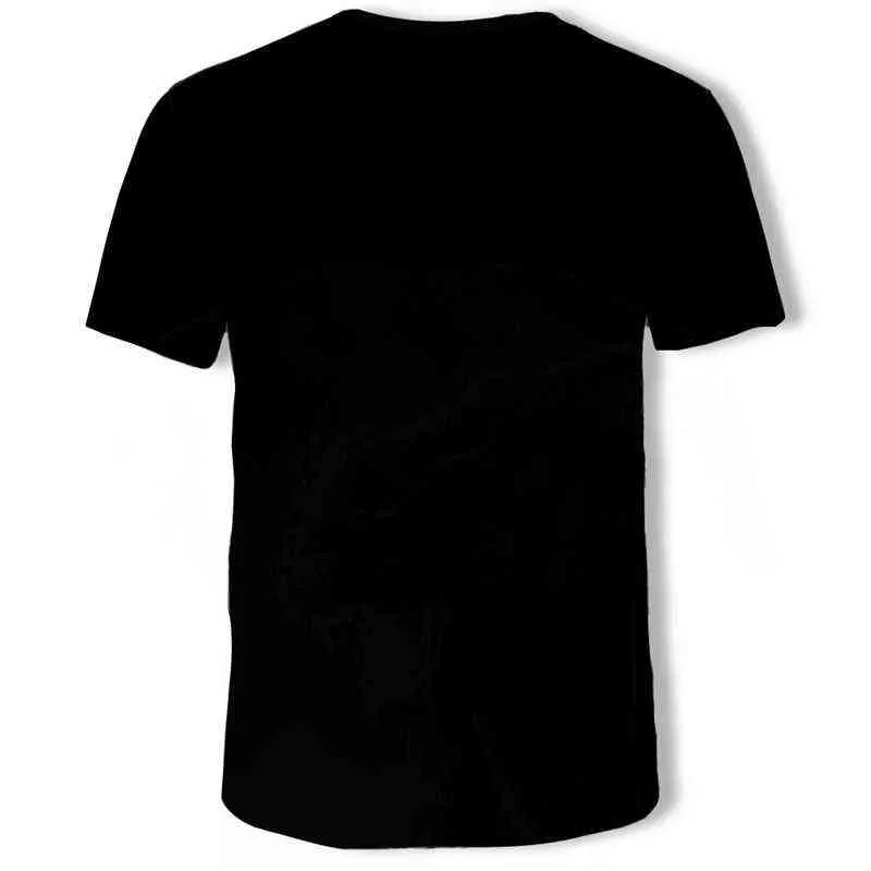 가짜 두 조각 남자 티셔츠 3D 프린트 셔츠 짧은 슬리브 재미있는 디자인 캐주얼 탑 테일 남성 할로윈 티셔츠 6xl l220704