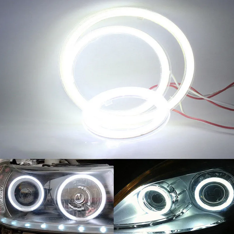 NOWOŚĆ Cob LED Reflight Anioł Oczy Bulb Ring Lampa Ring Car Daytime Light Drl Fog Light DC 12V Stylizacja dekoracyjne