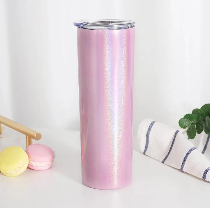 20oz Tumbler Stainless Steel Vacuum Insulated Coffee Cups Double Wall Powder Coated Rainbow Travel Mugs sxjun2