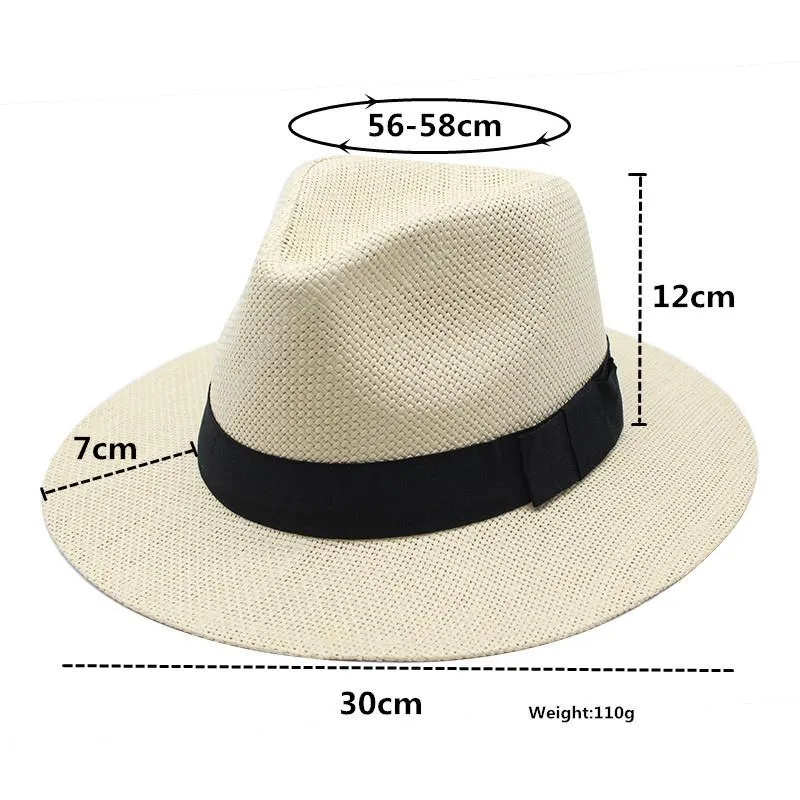 Boinas de verão Fedoras Panamá jazz chapéu sol chapéus para mulheres homens de palha de praia Cap capeau de proteção contra femmeberets2358