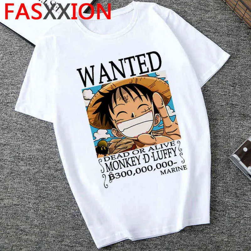 One Piece T-Shirt Männer Harajuku Cartoon 2020 Hip Hop Japan Anime T-Shirt 90er Jahre Lustige Luffy Zoro Grafik Fashion Tees Männlich G2204261524430