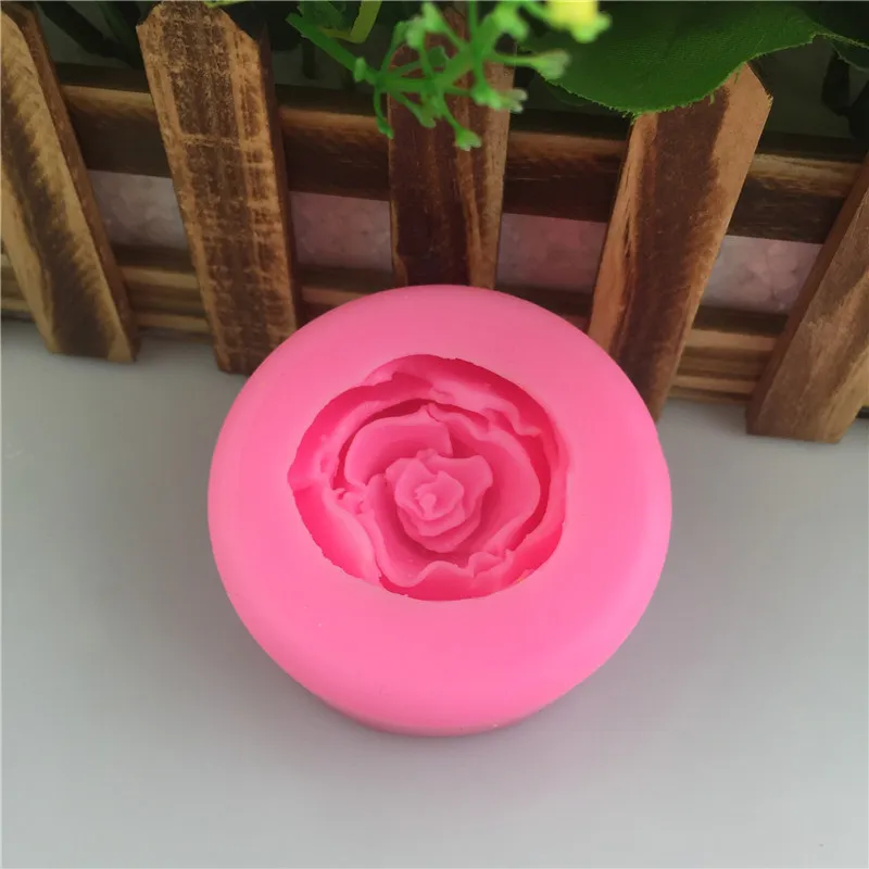 Bloem Bloom Rose -vorm Siliconen Fondant Soap 3D Cake Mold Cupcake Jelly Candy Chocolate Decoratie Bakgereedschap Mallen 220815