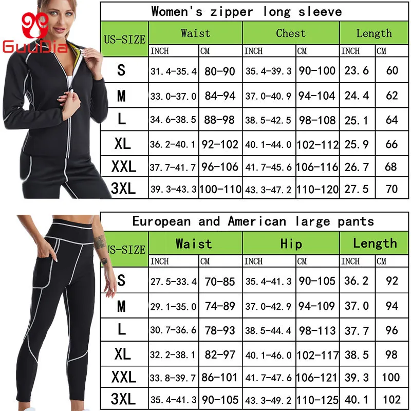 GUUDIA Sauna Suit Sauna Sweat Pants Neoprene Suit Sweating Shapers Women Weight Loss Fat Burn Corset Body Shaper Slimming 220506