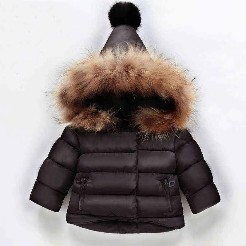 Теплые девушки пальто осень зимняя капюшона верхняя одежда для девочек -малышей детские куртки Рождество и подарки на день рождения для детей J220718