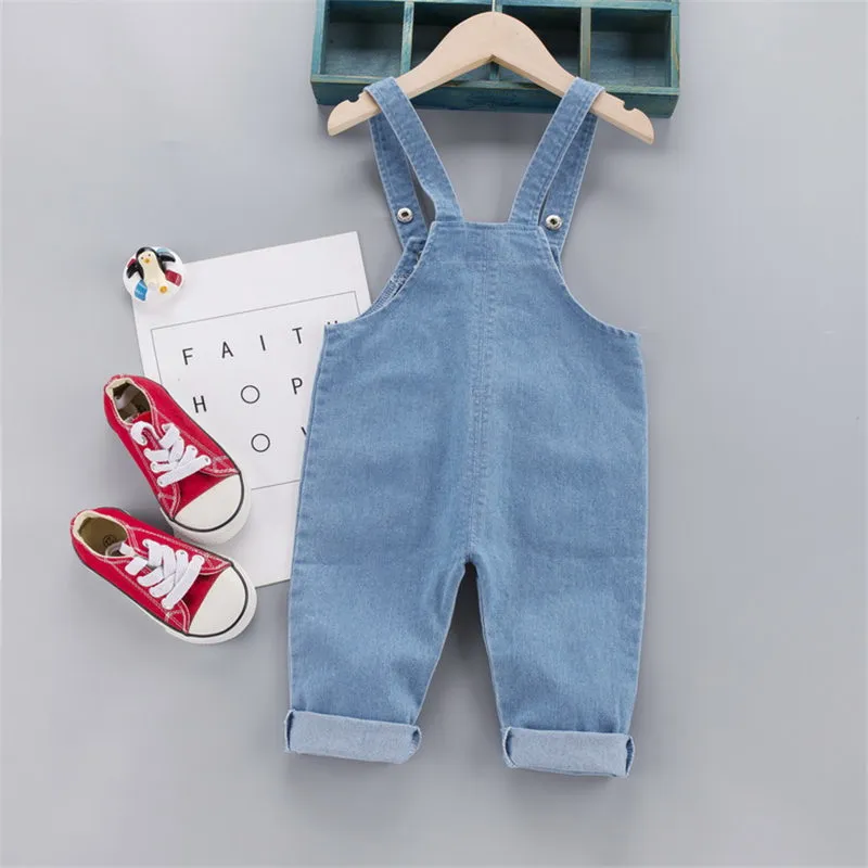 Printemps automne enfants vêtements bébé garçons filles dessin animé denim pantalons salopette tenue infantile enfants girafe mode enfant en bas âge décontracté 220808