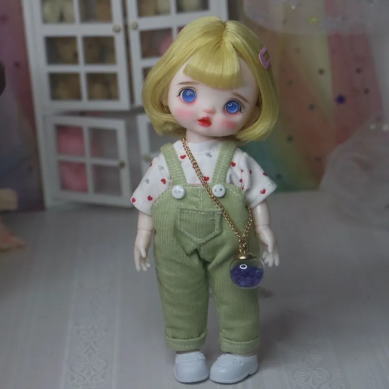 17 см мини мило BJD куклы мода одежда костюм принцессы макияж суставов подвижные bebe recorn аксессуары 16см 1/8 кукла для девочек игрушка 220418