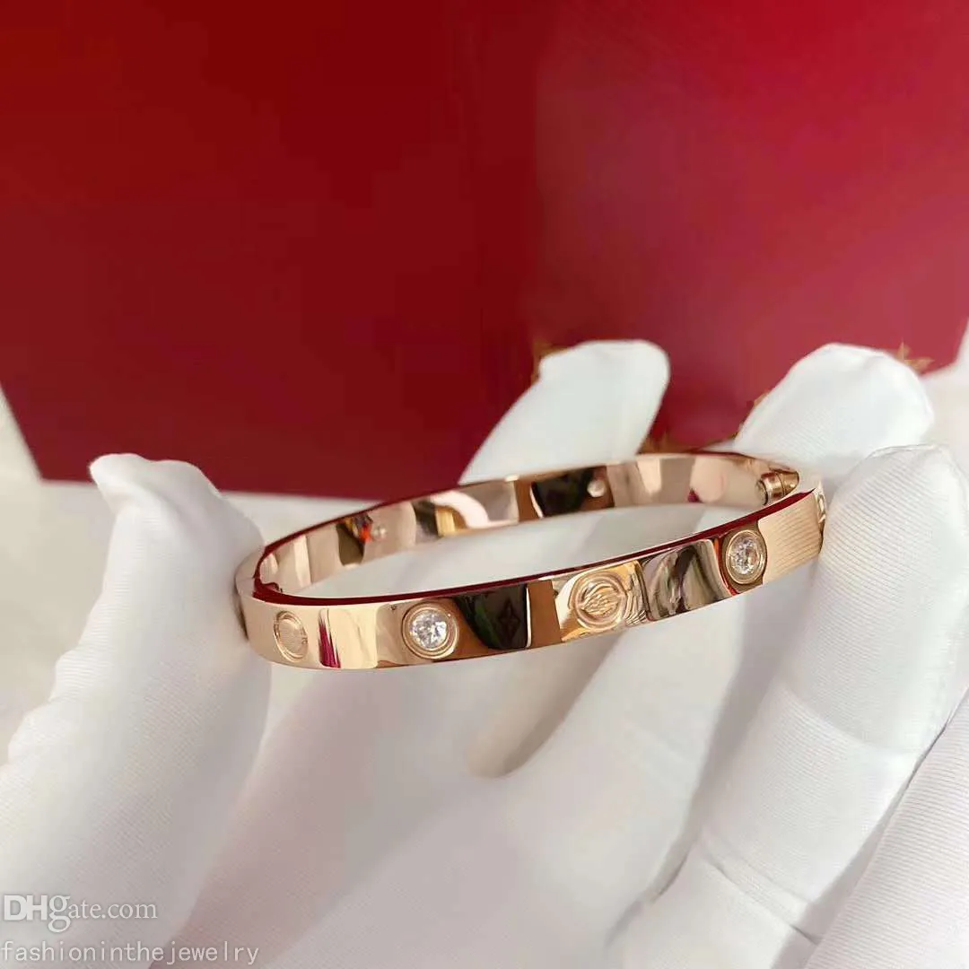 Bracelet de bijoux de créateur avec tournevis, bracelet de mode, conception de vis en or pour femmes, plus la taille des ongles en diamant, argent 6mm de large 8 inc335y