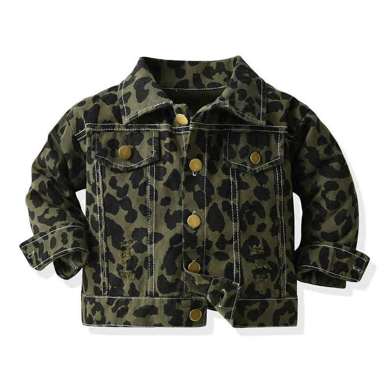 2021 Baby Spring New Denim Jacket Fashion 잘 생긴 최고 짧은 데님 재킷 인쇄 형제 의류 어린이 의류 J220718