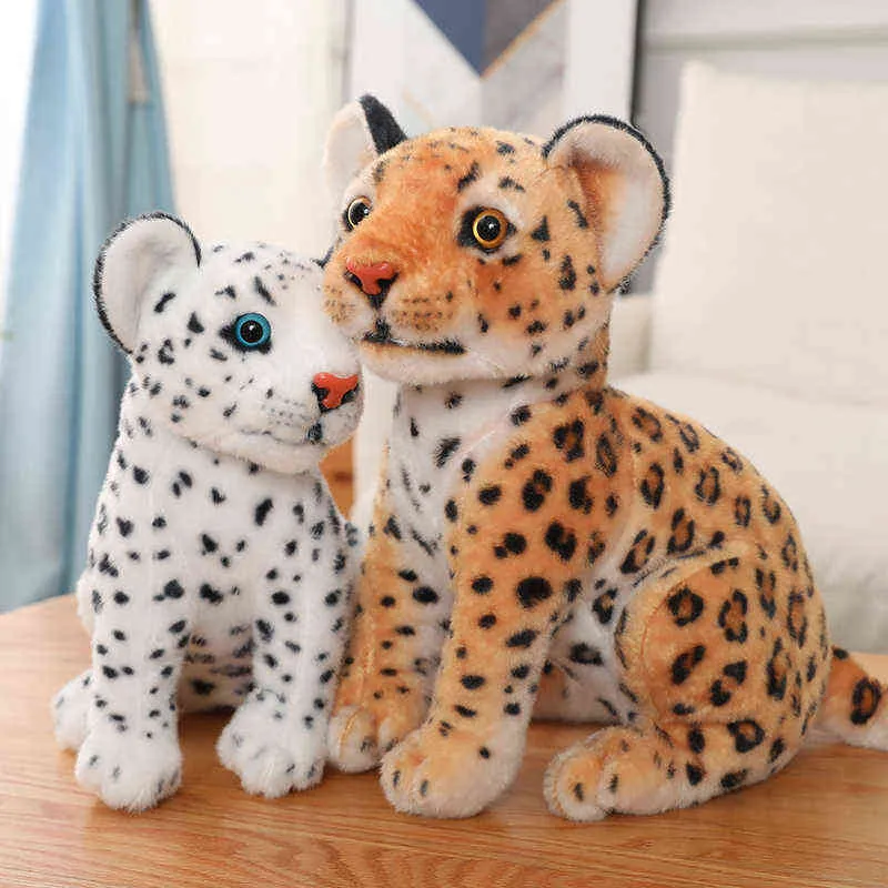 PC Cm belle simulation tigre léopard jouets en peluche Kawaii assis poupées d'animaux en peluche doux pour les enfants cadeaux d'anniversaire J220704