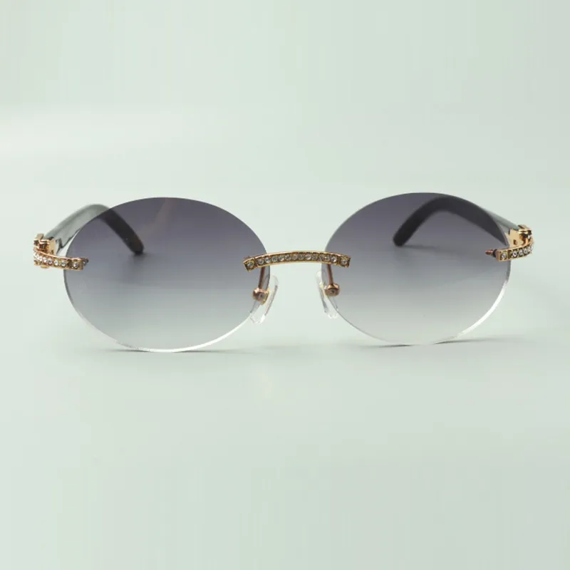 Gafas de sol Black Buffs 8100903-B con pequeños juegos de diamantes y lentes ovales de 58 mm231v