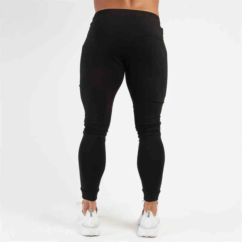 Sólido Flaco Pantalones casuales Hombres Joggers Pantalones de chándal Otoño Gimnasio Fitness Algodón Ropa deportiva Pantalones Bottoms Hombre Running Trackpants G220713